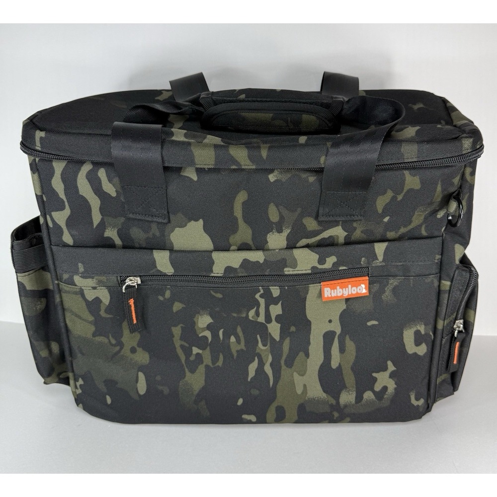 Original Doggy Bag Dog Travel Bag for Supplies green camouflage by Rubyloo